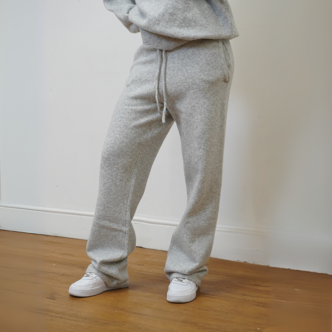the soft-knit straight leg jogga' - grey No Sauce