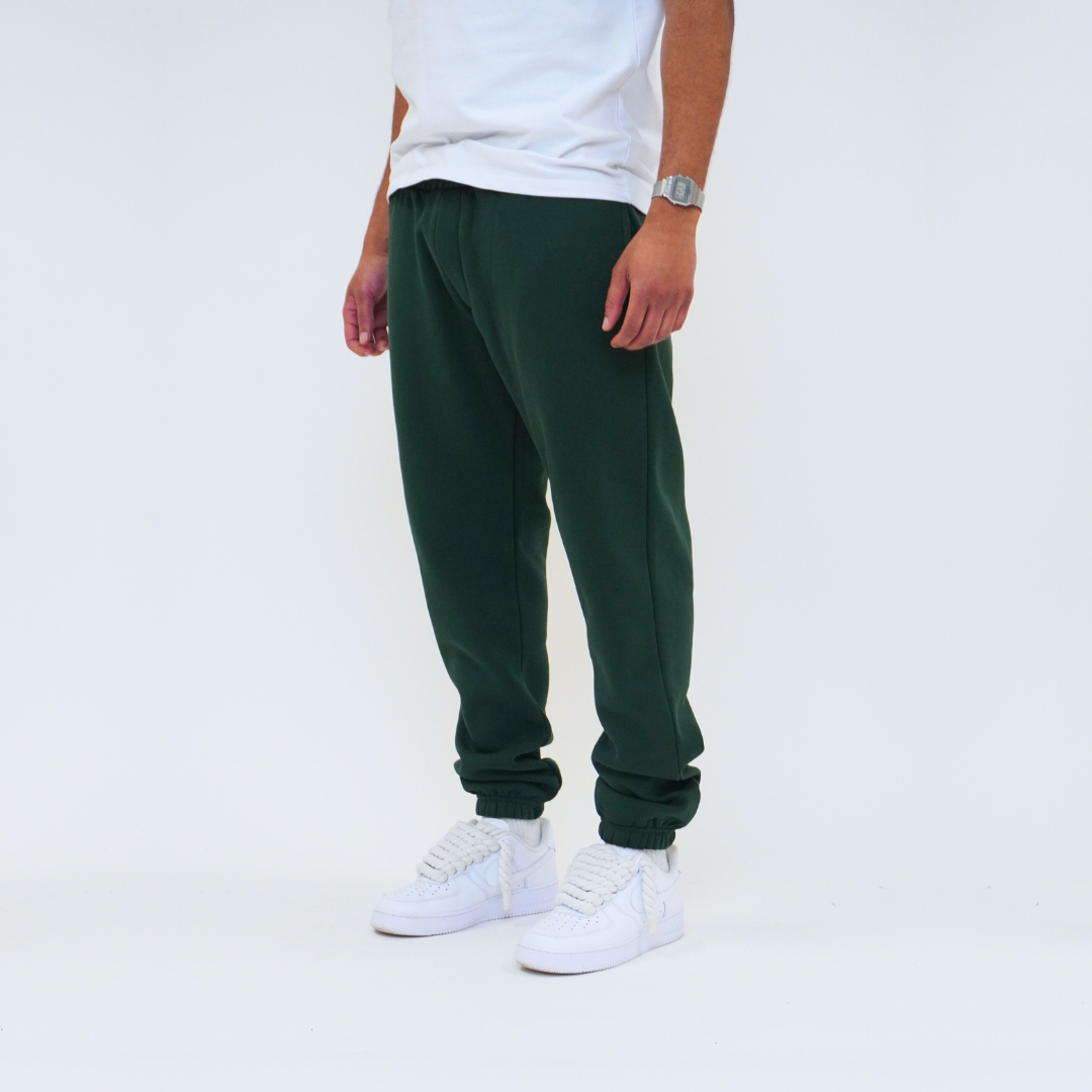the slim cuffed jogga' - forest green - No Sauce