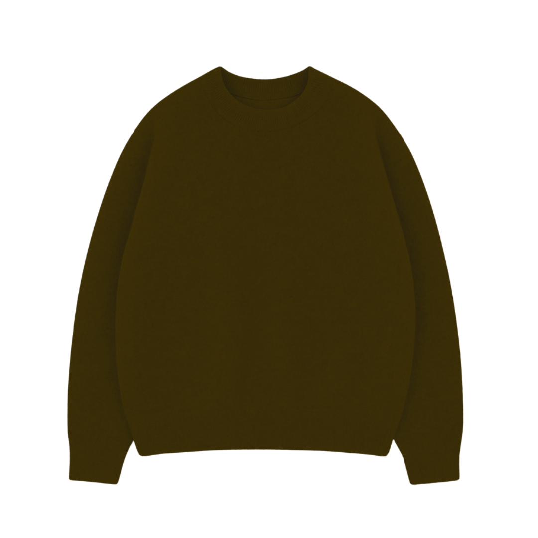 the soft-knit sweata' - brown No Sauce