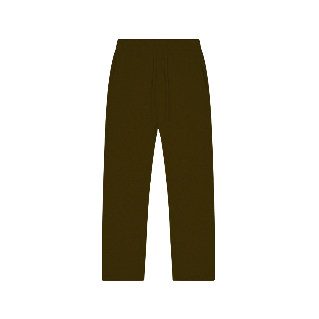 the soft-knit straight leg jogga' - brown No Sauce