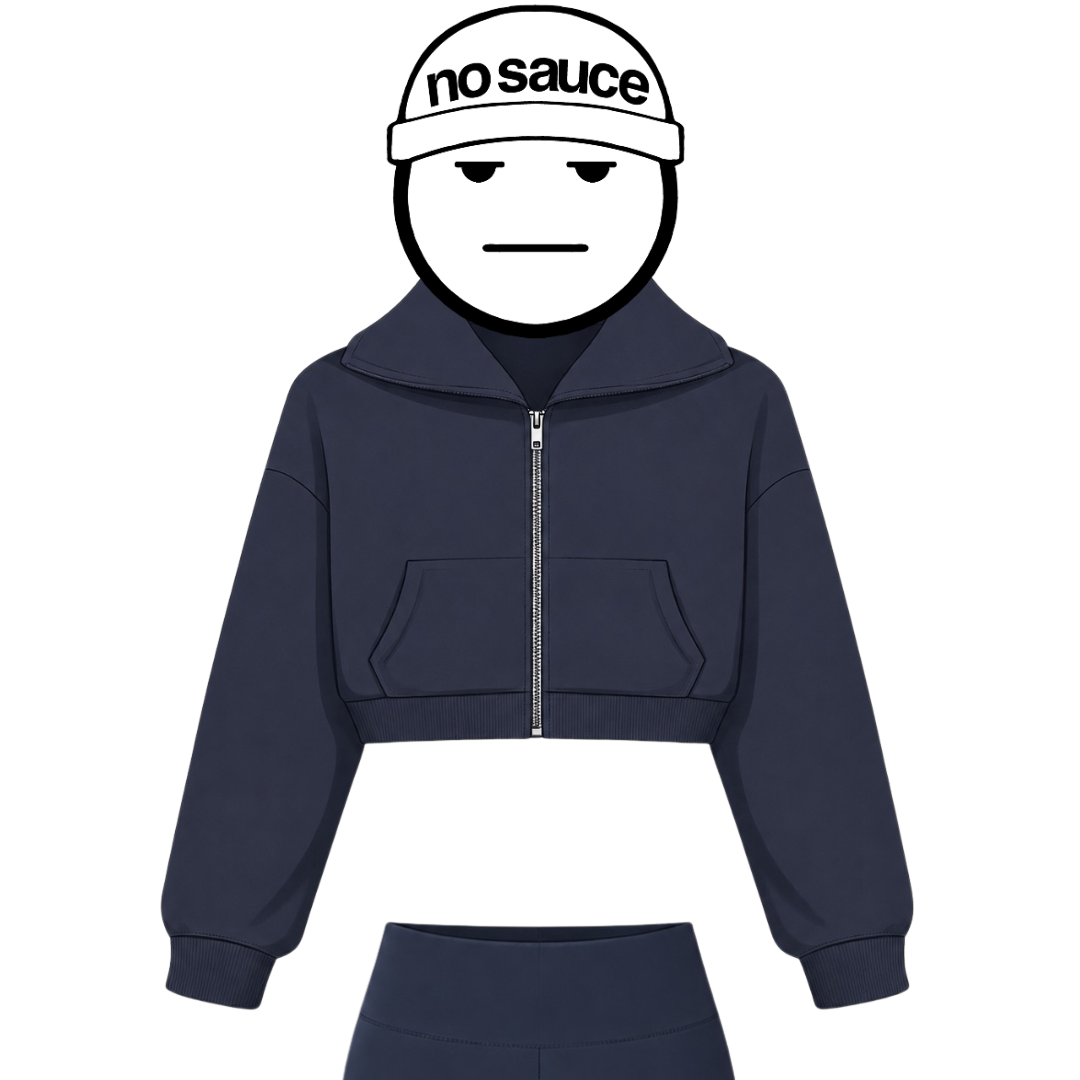 the women’s cropped zippa - navy no sauce
