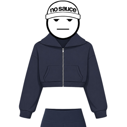 the women’s cropped zippa - navy no sauce
