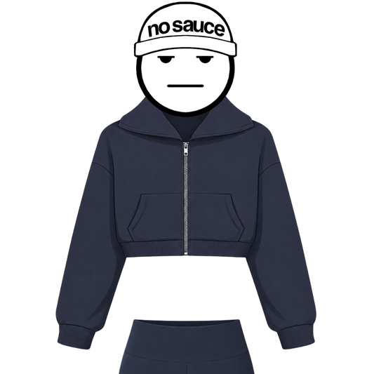 the women’s cropped zippa - navy no sauce