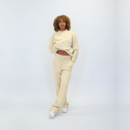 the soft-knit sweata' - creme No Sauce