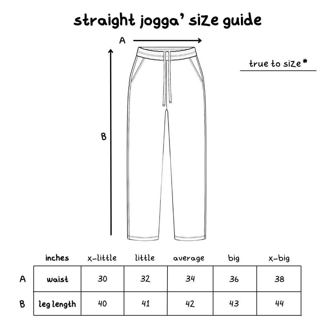 the straight leg jogga' - grey