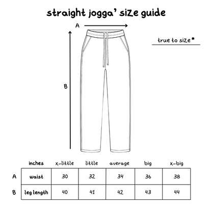 the straight leg jogga' - grey