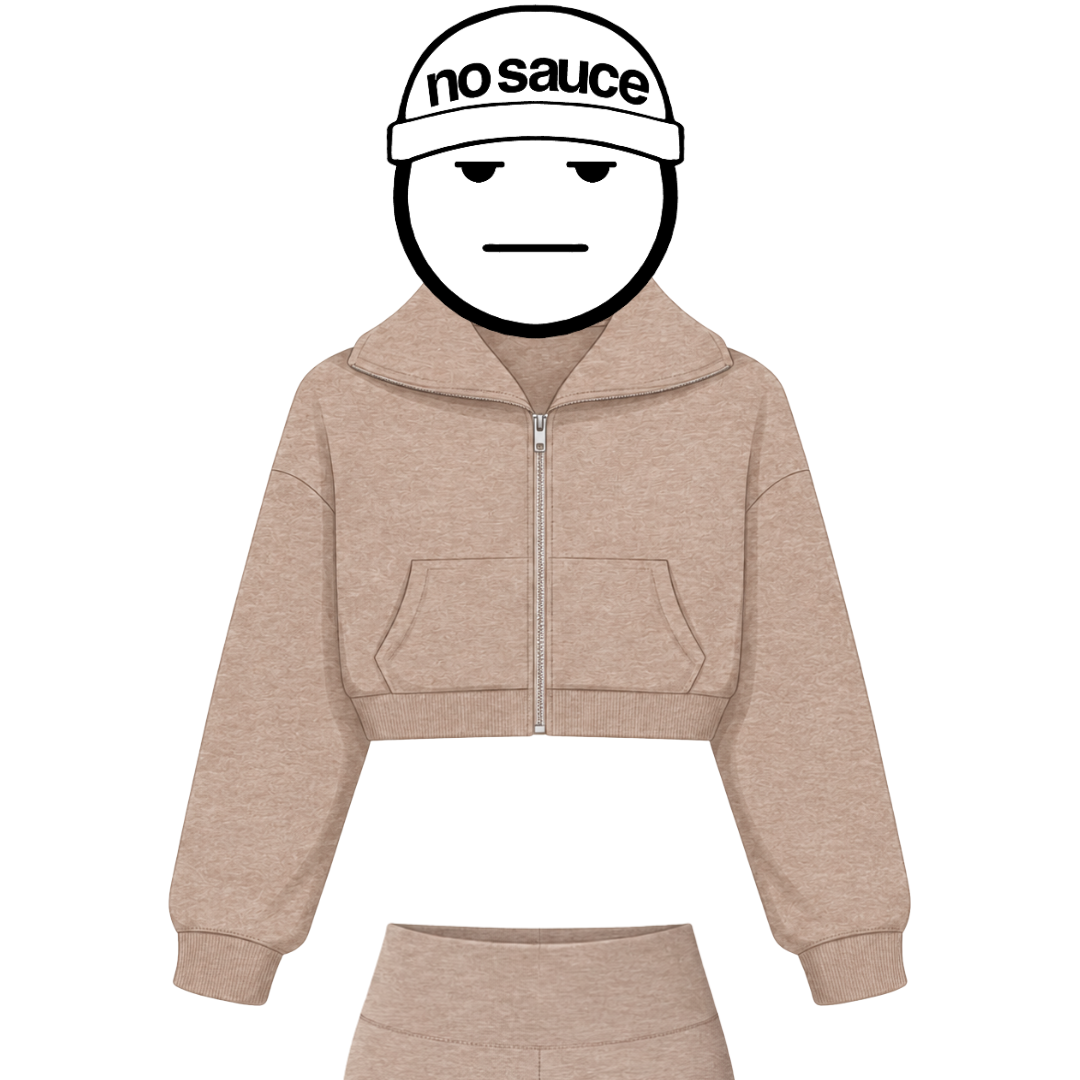 the women’s cropped zippa - cookie dough no sauce