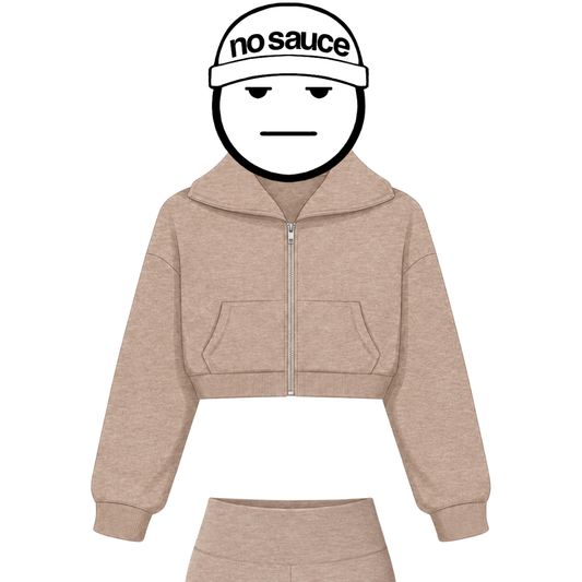 the women’s cropped zippa - cookie dough no sauce