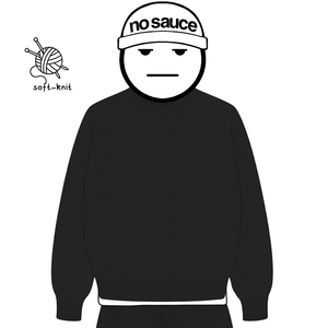 the soft-knit sweata' - black No Sauce