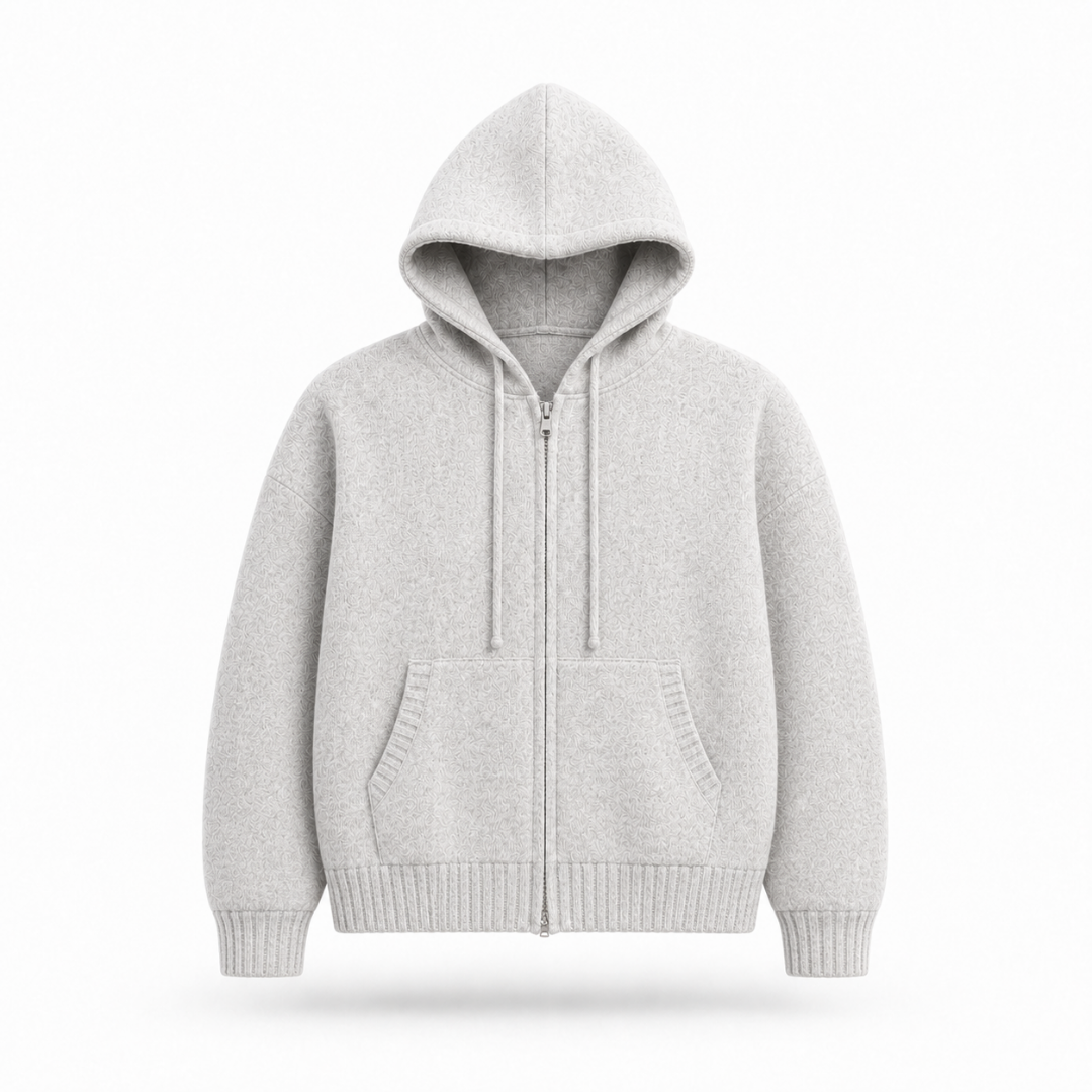 the soft-knit zippa' - grey No Sauce
