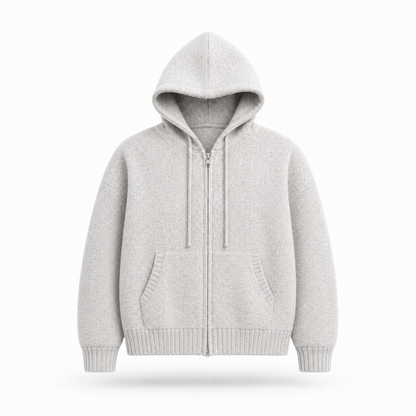 the soft-knit zippa' - grey No Sauce