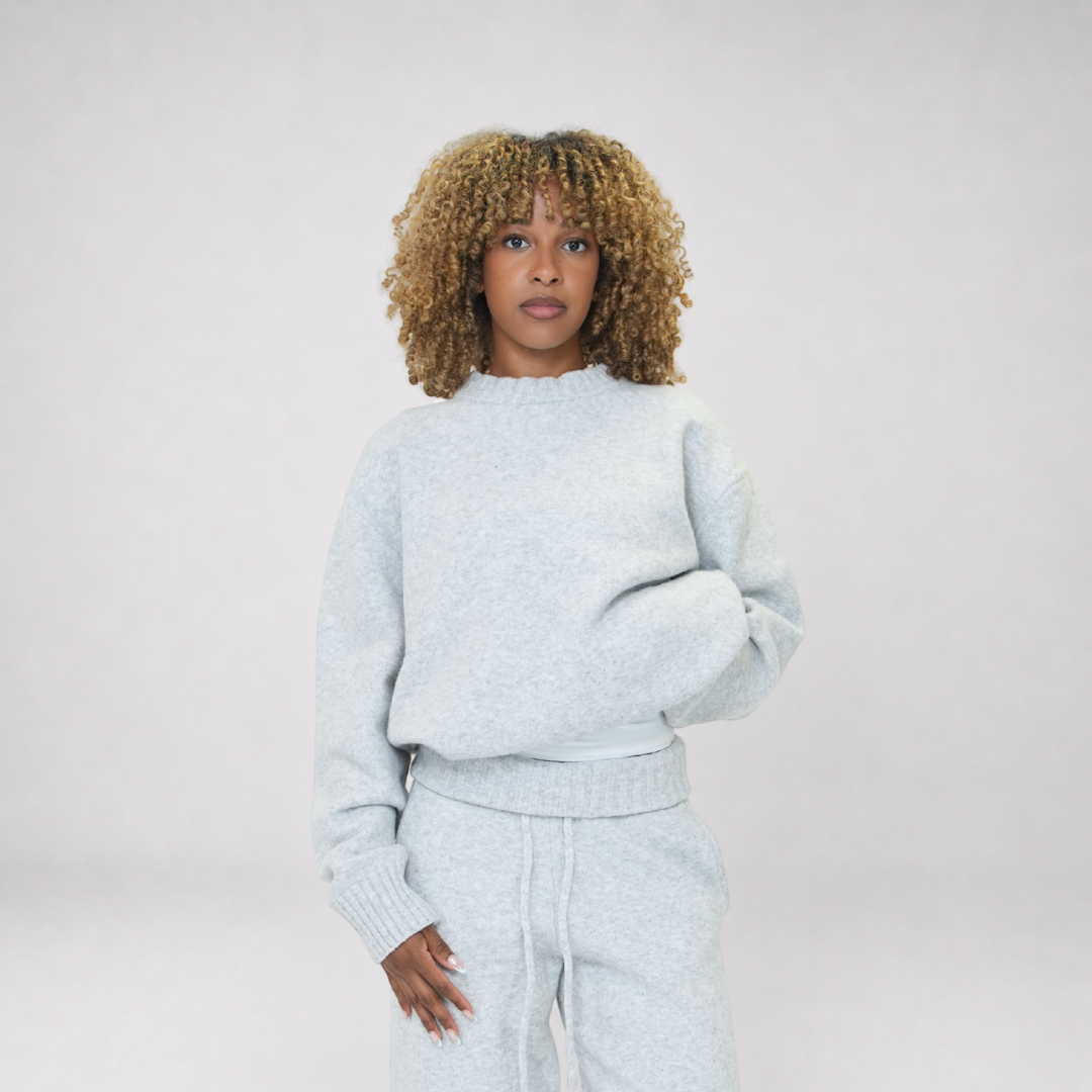 the soft-knit sweata' - grey No Sauce