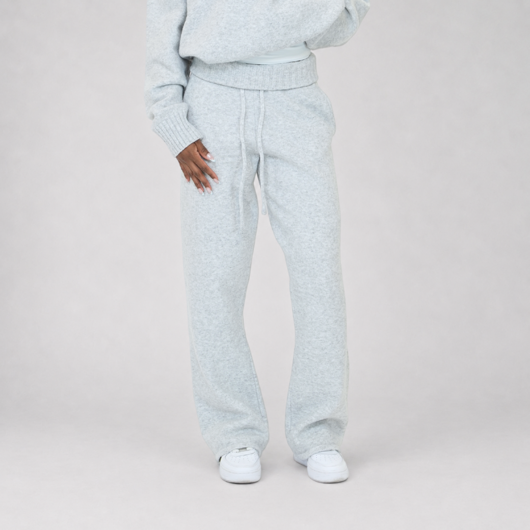 the soft-knit straight leg jogga' - grey No Sauce