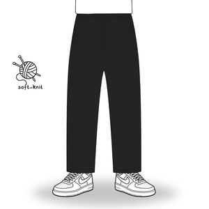 the soft-knit straight leg jogga' - black No Sauce