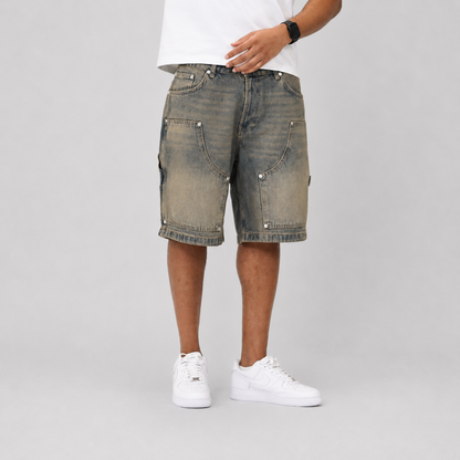 the denim carpenta' shorts - blue (mocha wash) No Sauce
