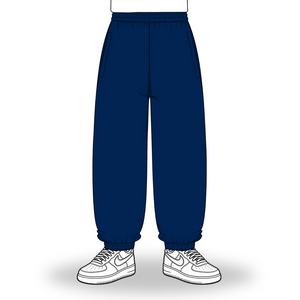 the baggy cuffed jogga' - navy no sauce