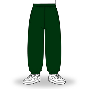 the baggy cuffed jogga' - forest green no sauce