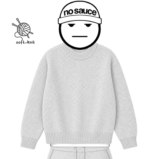 the soft-knit sweata' - grey No Sauce