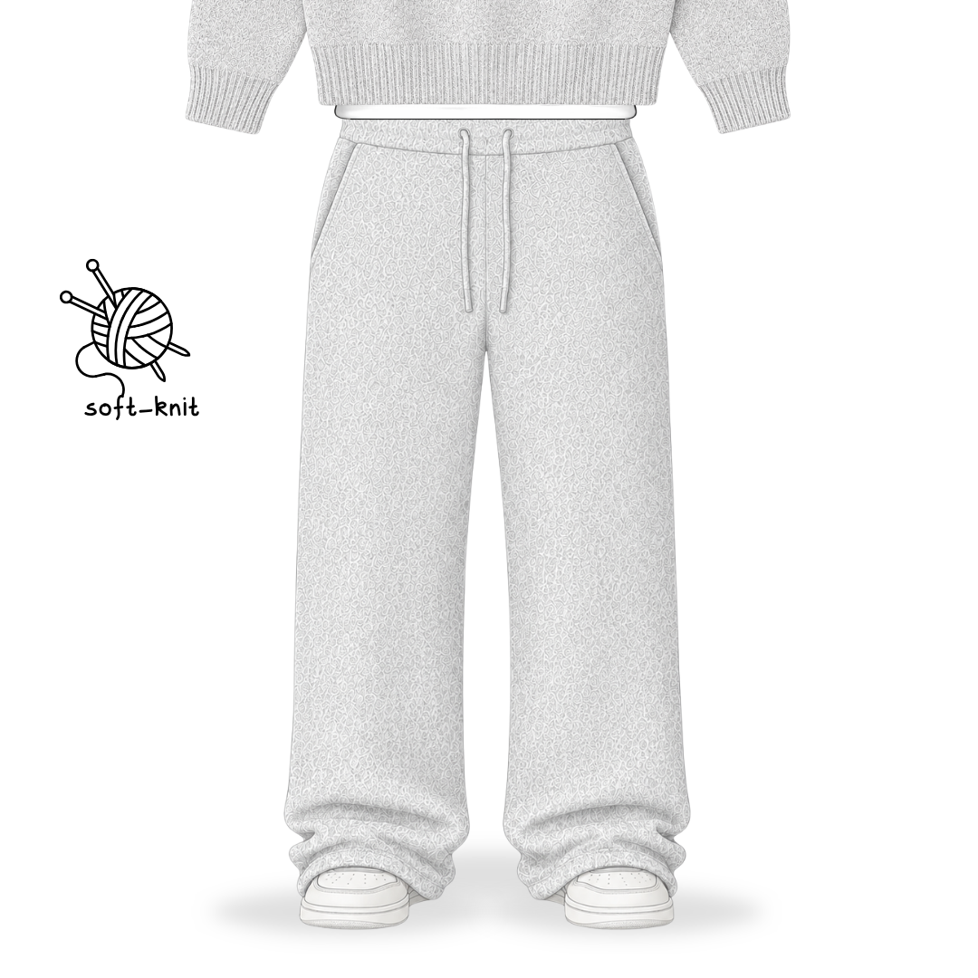the soft-knit straight leg jogga' - grey No Sauce