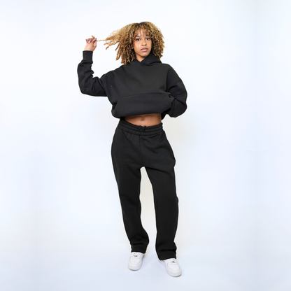 the straight leg jogga' - black no sauce