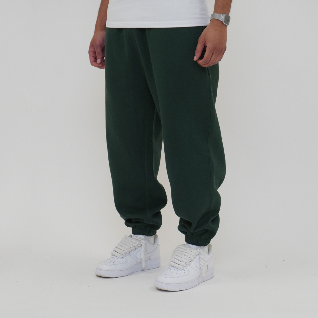 the baggy cuffed jogga' - forest green no sauce