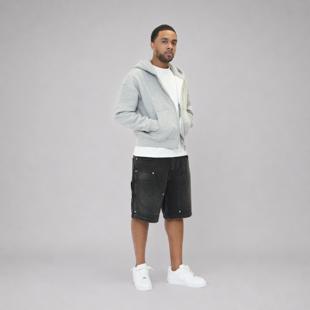 the denim carpenta' shorts - grey No Sauce