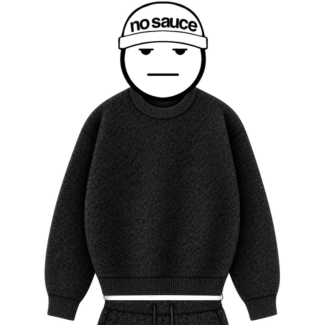 the soft-knit sweata' - black No Sauce