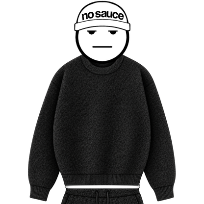the soft-knit sweata' - black No Sauce