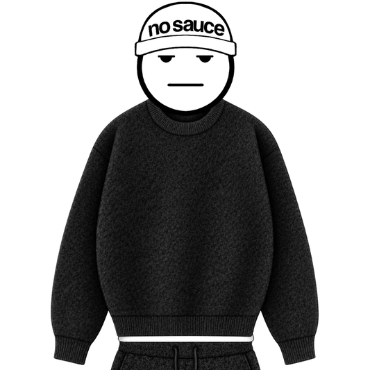 the soft-knit sweata' - black No Sauce