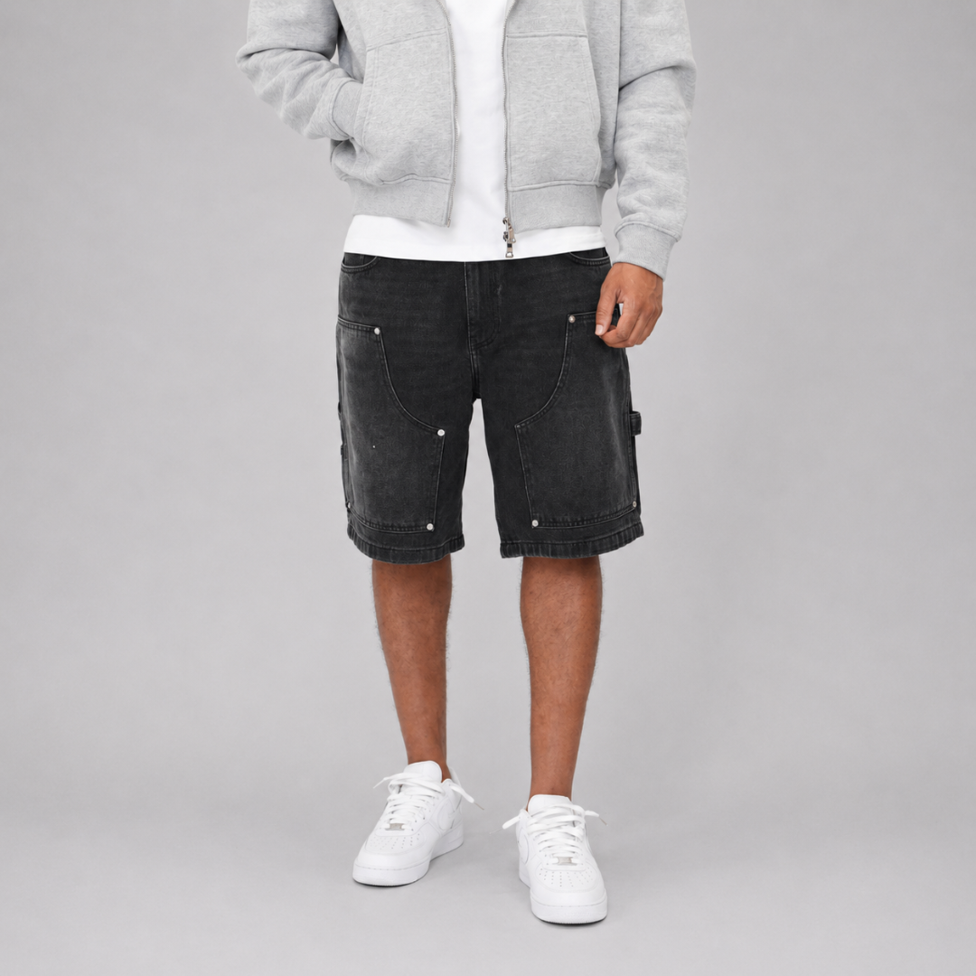 the denim carpenta' shorts - grey No Sauce