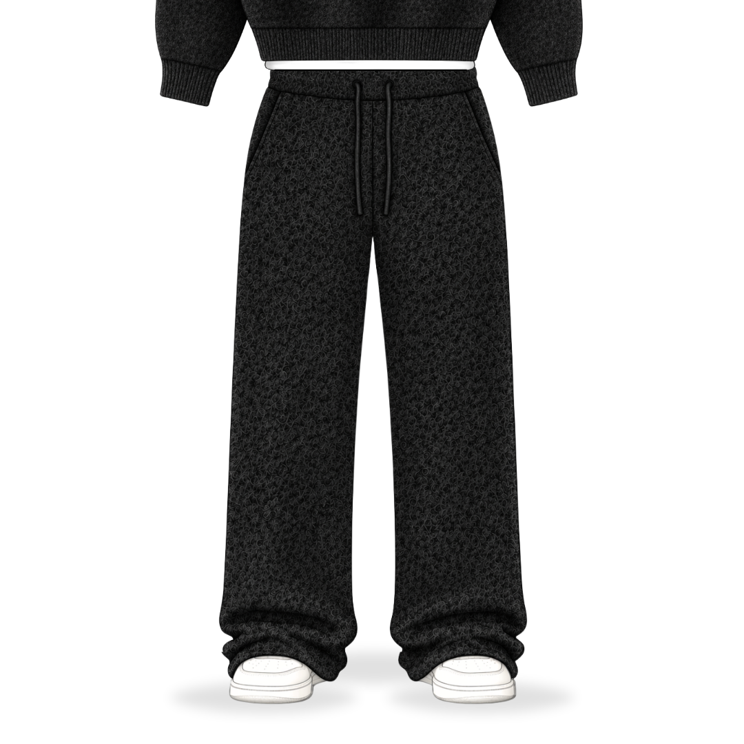 the soft-knit straight leg jogga' - black No Sauce