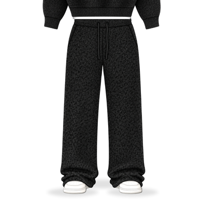 the soft-knit straight leg jogga' - black No Sauce