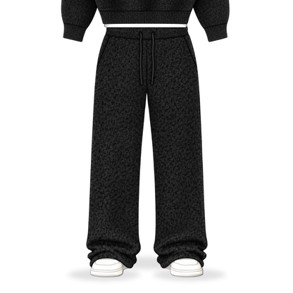 the soft-knit straight leg jogga' - black No Sauce