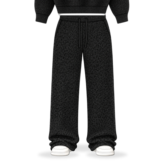 the soft-knit straight leg jogga' - black No Sauce