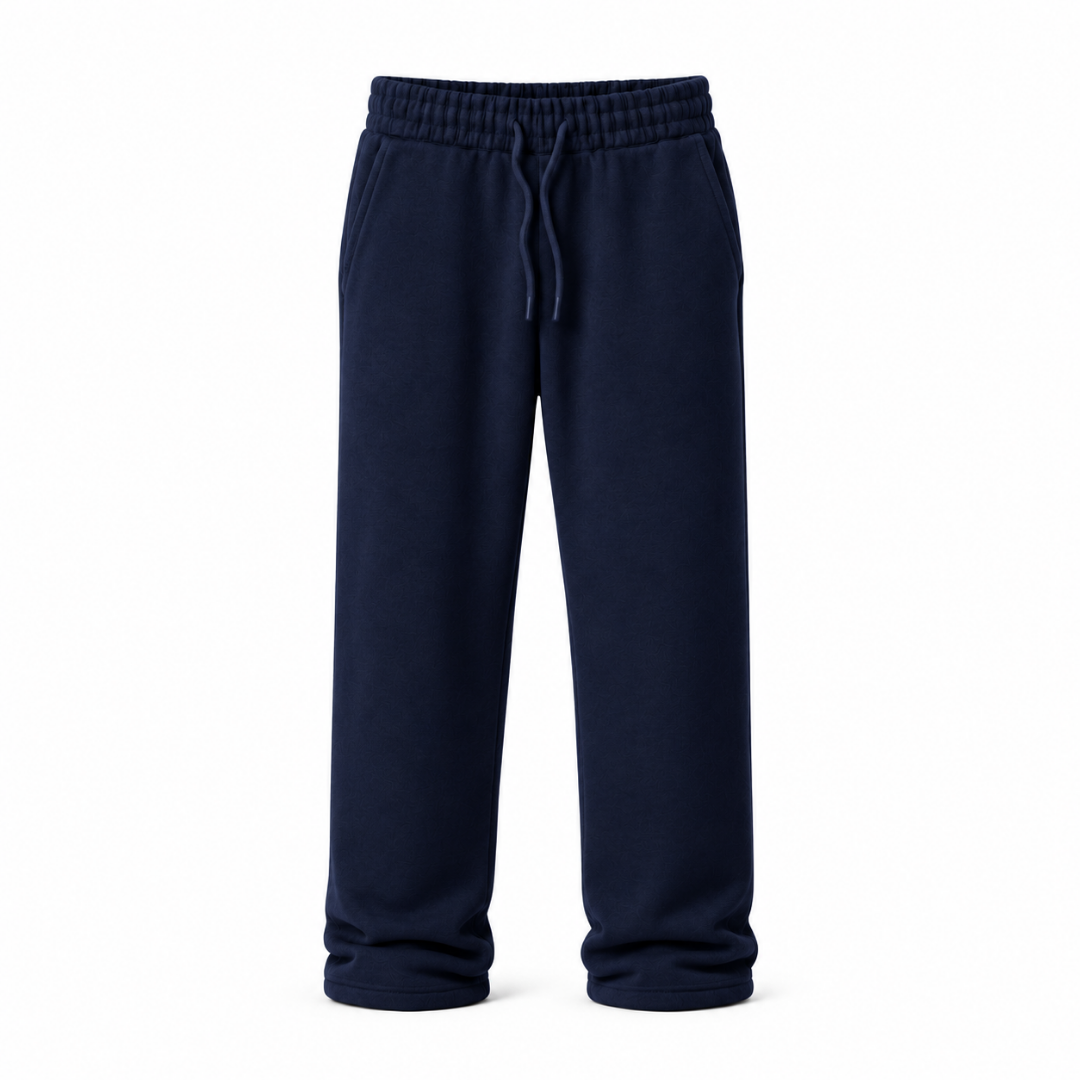 the soft-knit straight leg jogga' - navy No Sauce
