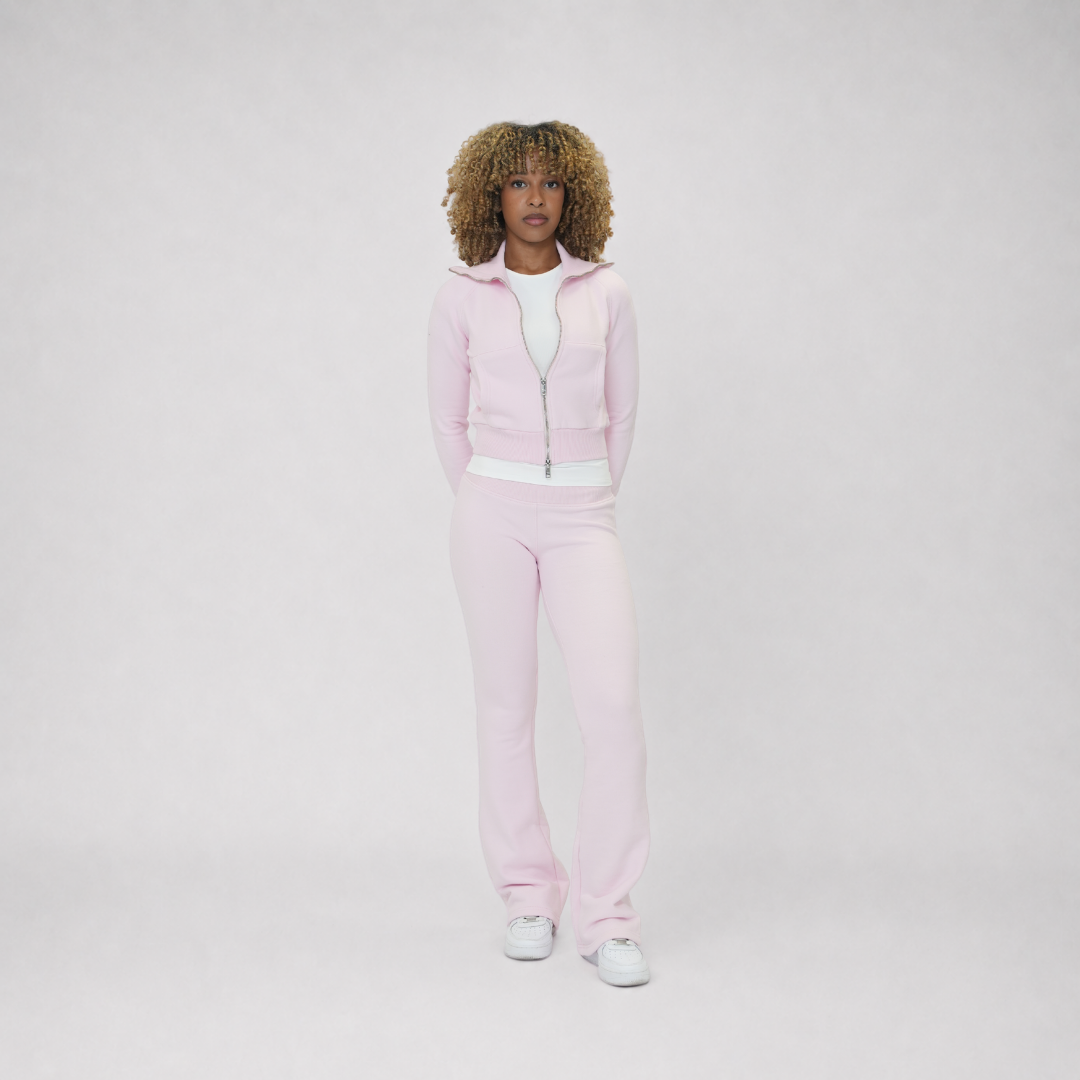 the women’s cropped zippa - pink no sauce