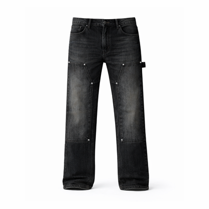 the straight leg carpenta’ jeans - black No Sauce