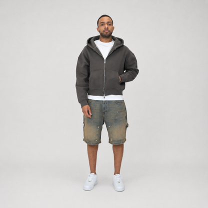 the denim carpenta' shorts - blue (mocha wash) No Sauce