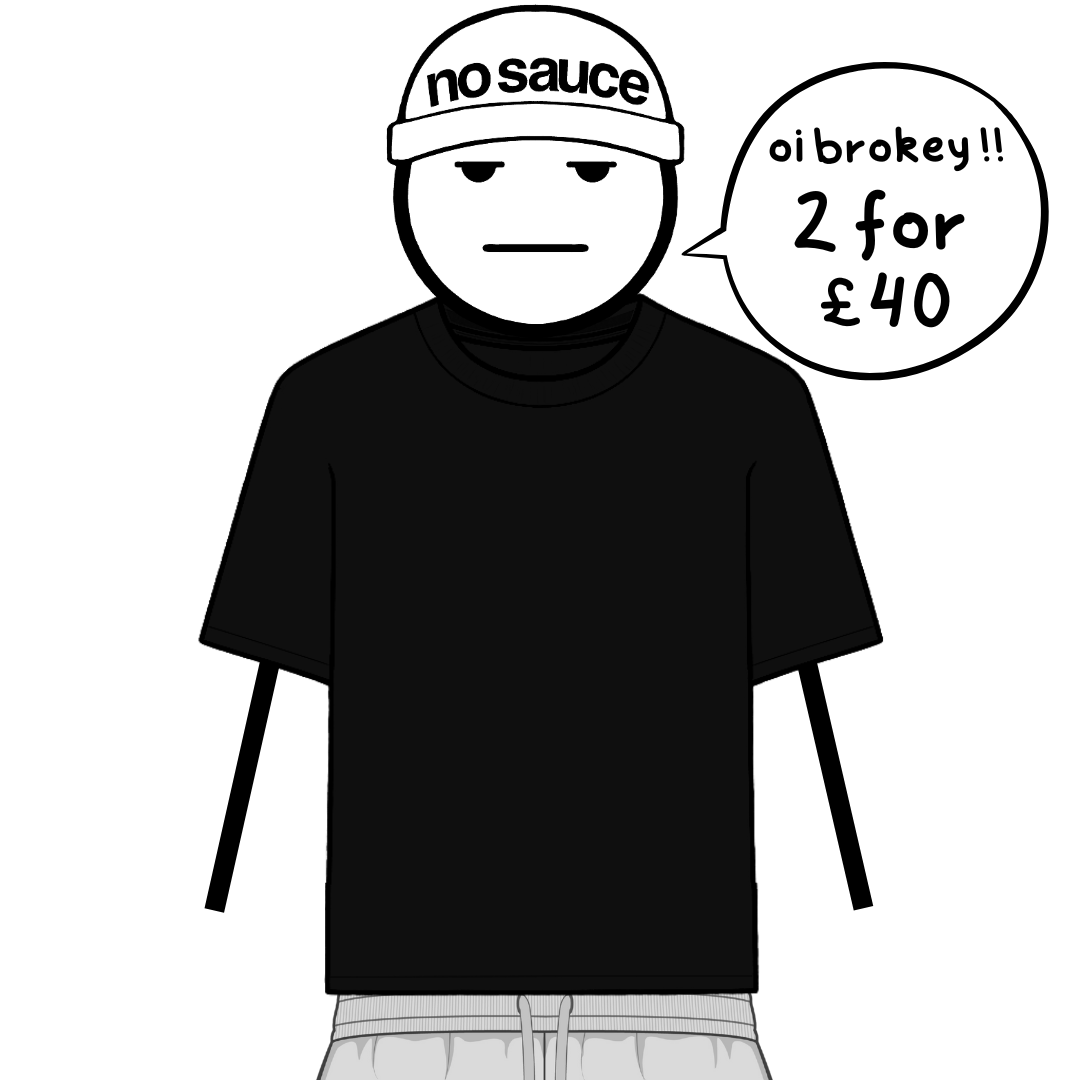 the perfect slim tee - black no sauce