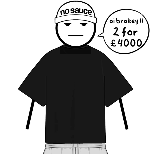 the perfect oversized tee - black no sauce