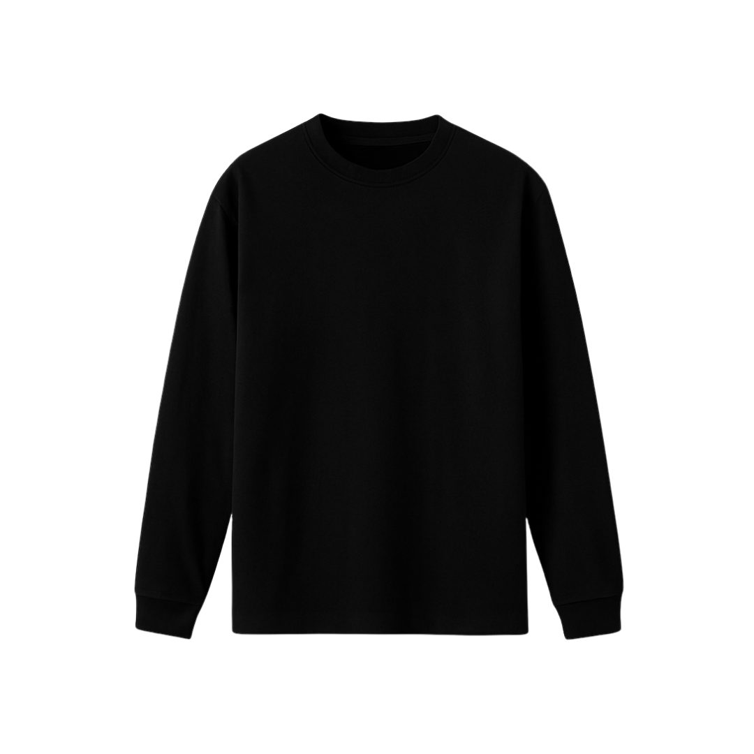 the perfect long sleeve tee - black - No Sauce