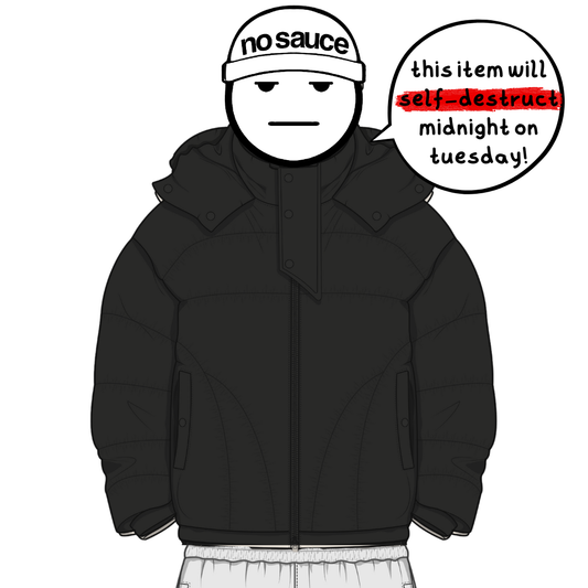 the cloud puffa’ - black No Sauce