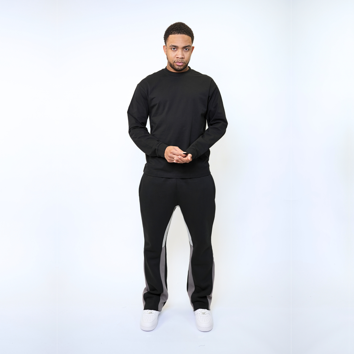 the perfect long sleeve tee - black no sauce