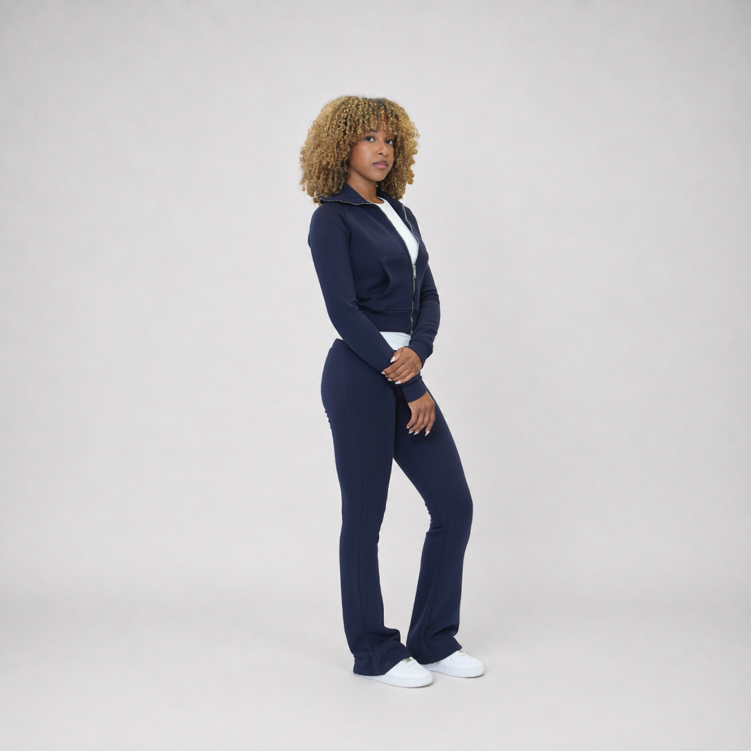 the women’s cropped zippa - navy no sauce
