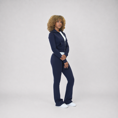 the women’s cropped zippa - navy no sauce