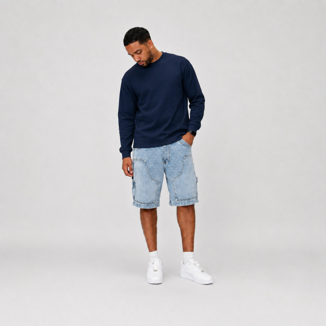 the perfect long sleeve tee - navy no sauce
