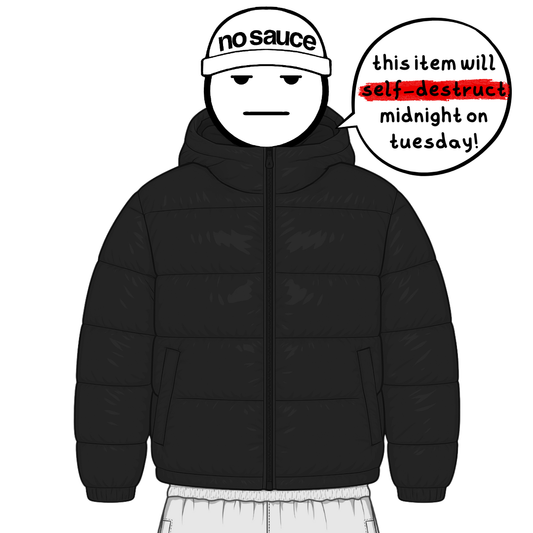 the down puffa’ - black No Sauce