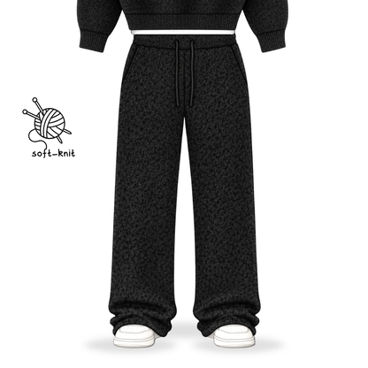 the soft-knit straight leg jogga' - black No Sauce