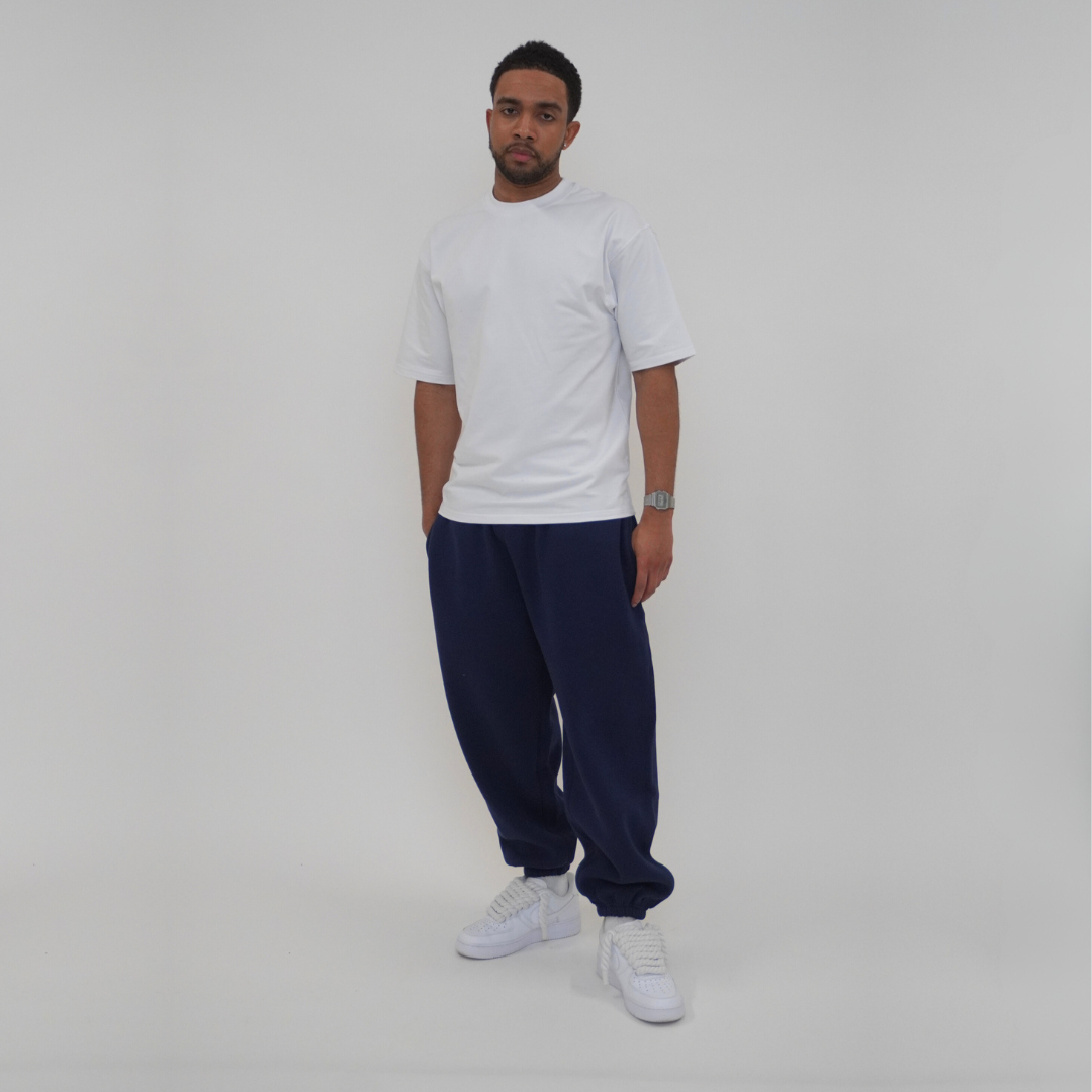 the baggy cuffed jogga' - navy no sauce