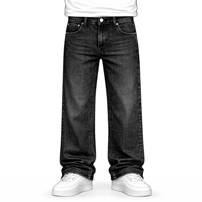 the straight leg jeans - black No Sauce